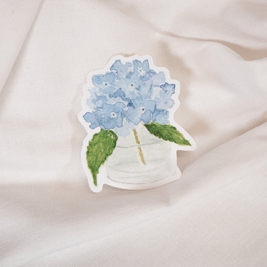 Hydrangea Vase Vinyl Sticker