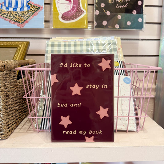 Stay In Bed And Read Wall Art Print