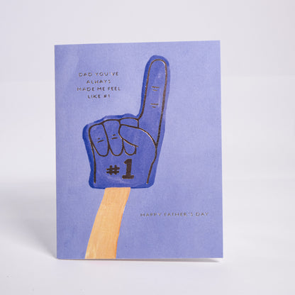 Foam Finger Father's Day Greeting Card