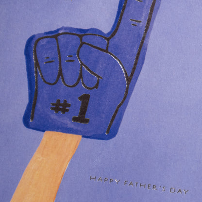 Foam Finger Father's Day Greeting Card