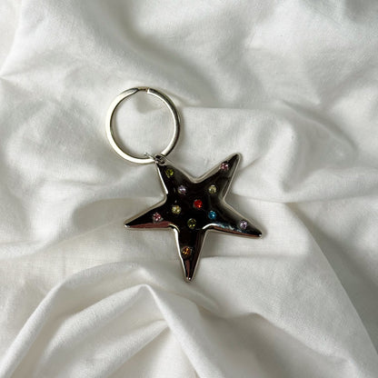 Rhinestone Chrome Keychain