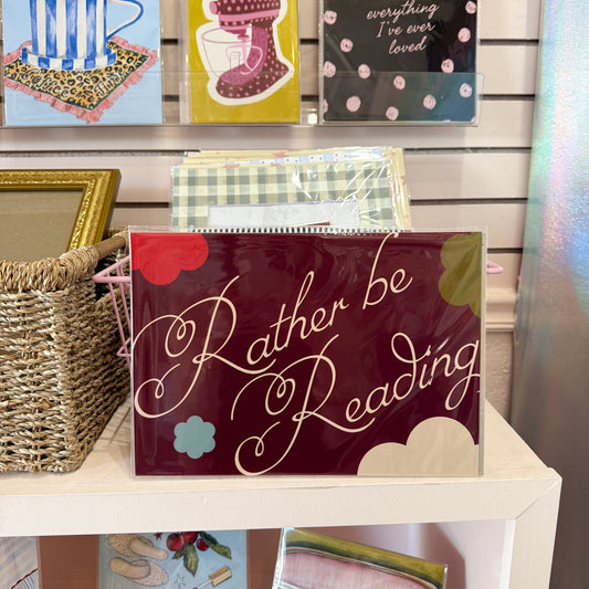 Rather Be Reading Wall Art Print