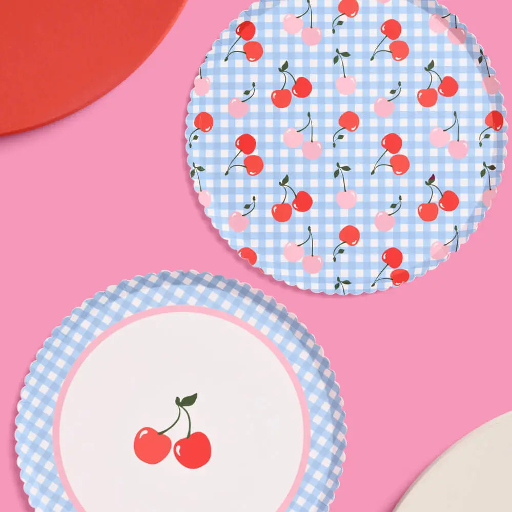 Cherry Paper Party Plates
