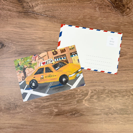 Taxi Postcard