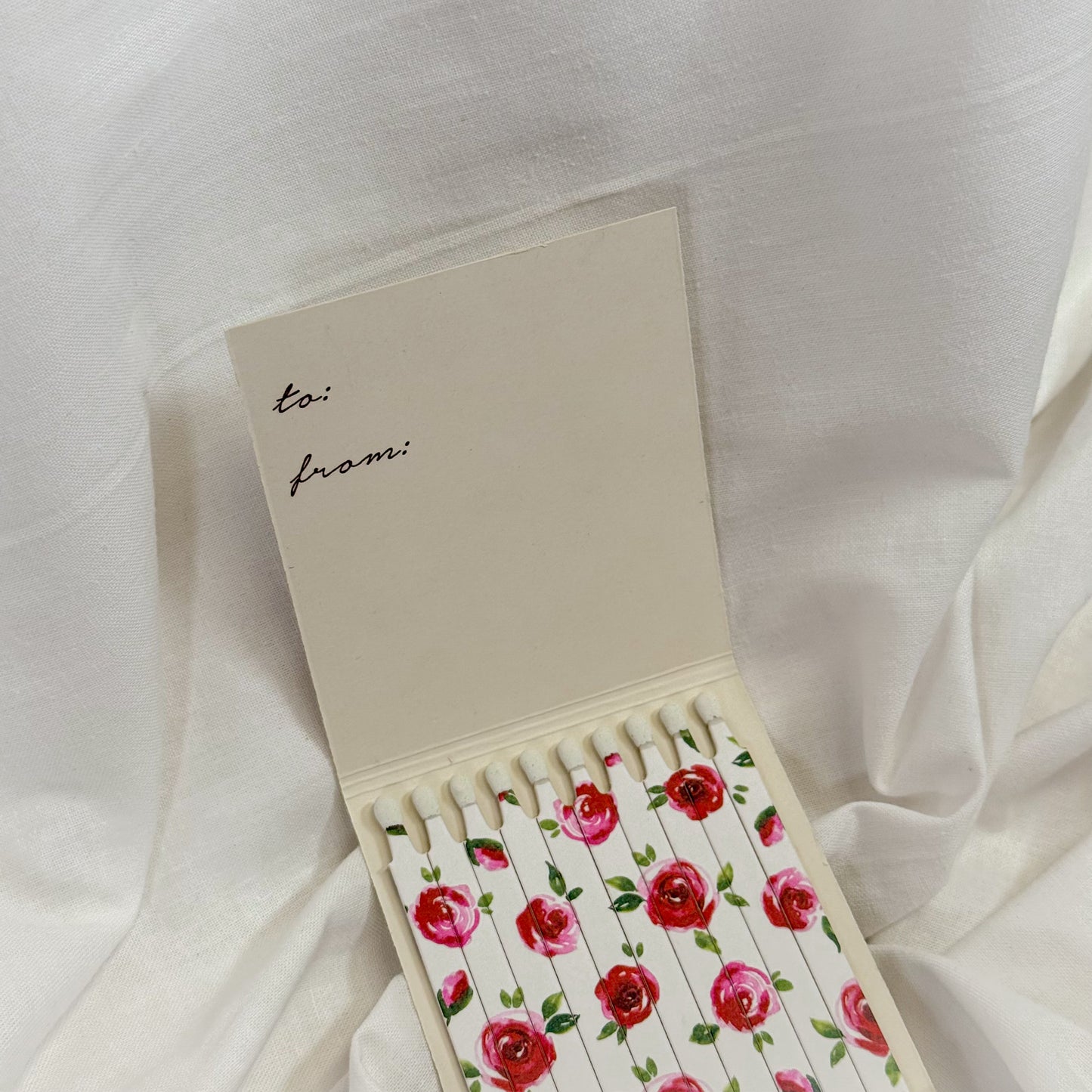 I Love You Rose Matchbook