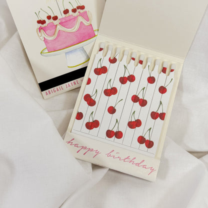 Happy Birthday Cake Matchbook
