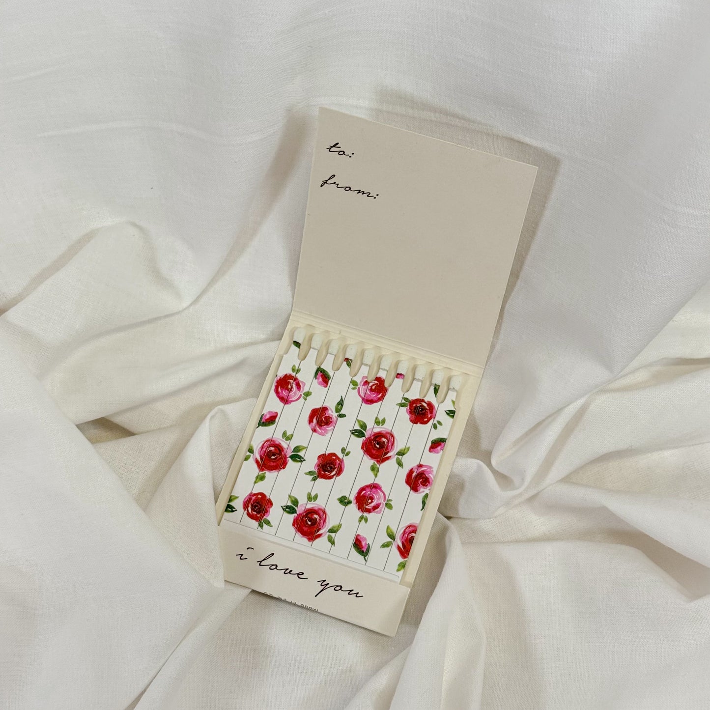 I Love You Rose Matchbook