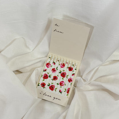 I Love You Rose Matchbook