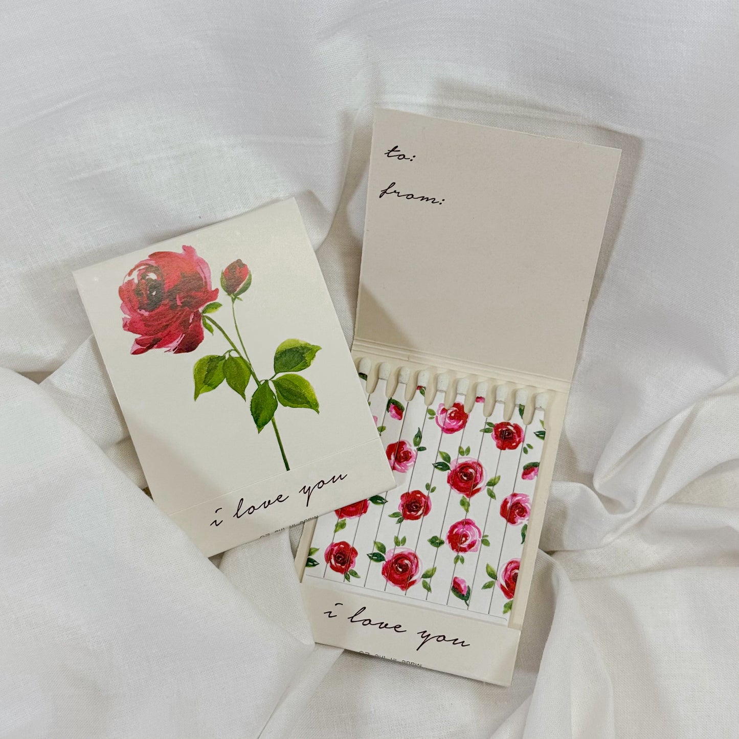 I Love You Rose Matchbook