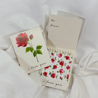 I Love You Rose Matchbook