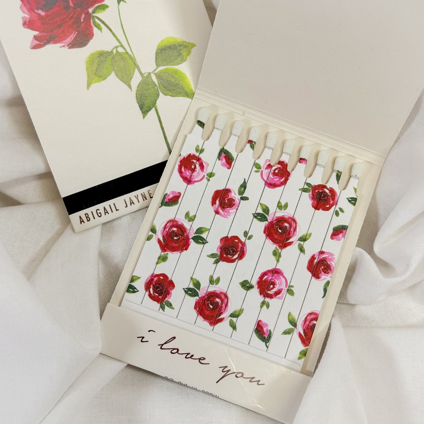 I Love You Rose Matchbook