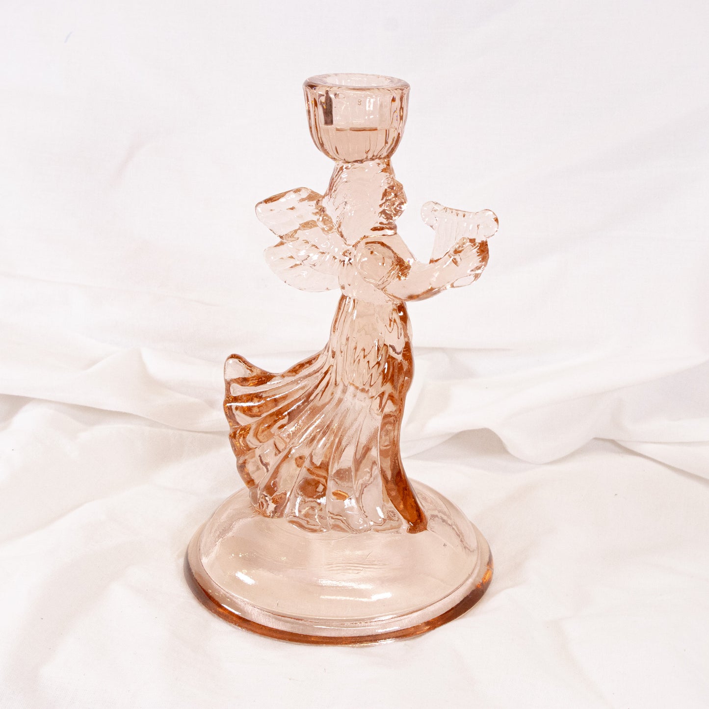 Glass Angel Candle Holder