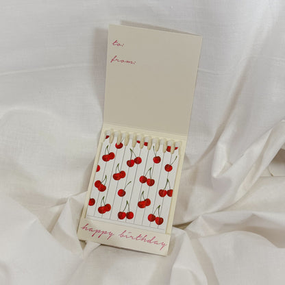 Happy Birthday Cake Matchbook