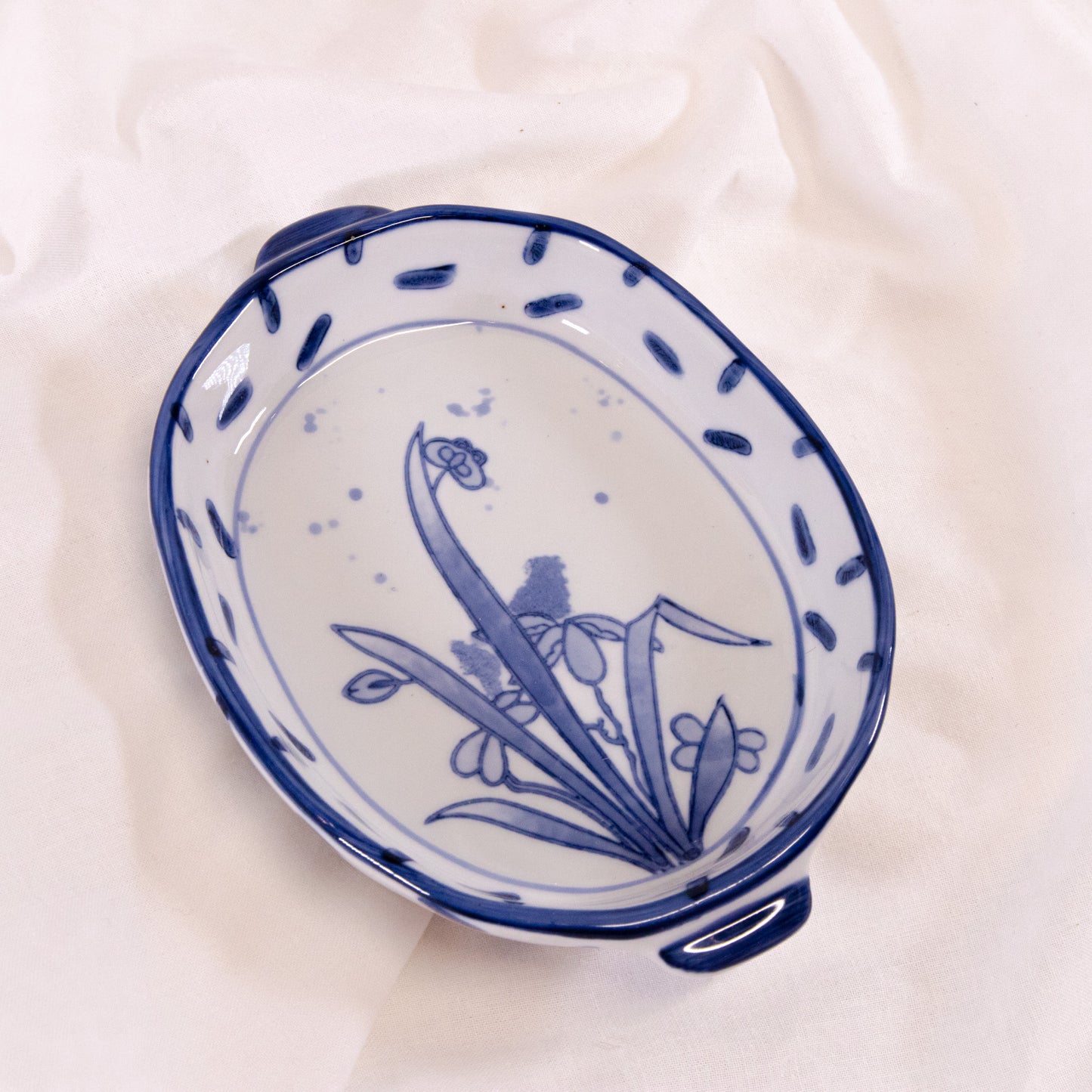 Blue Floral Baking Dish