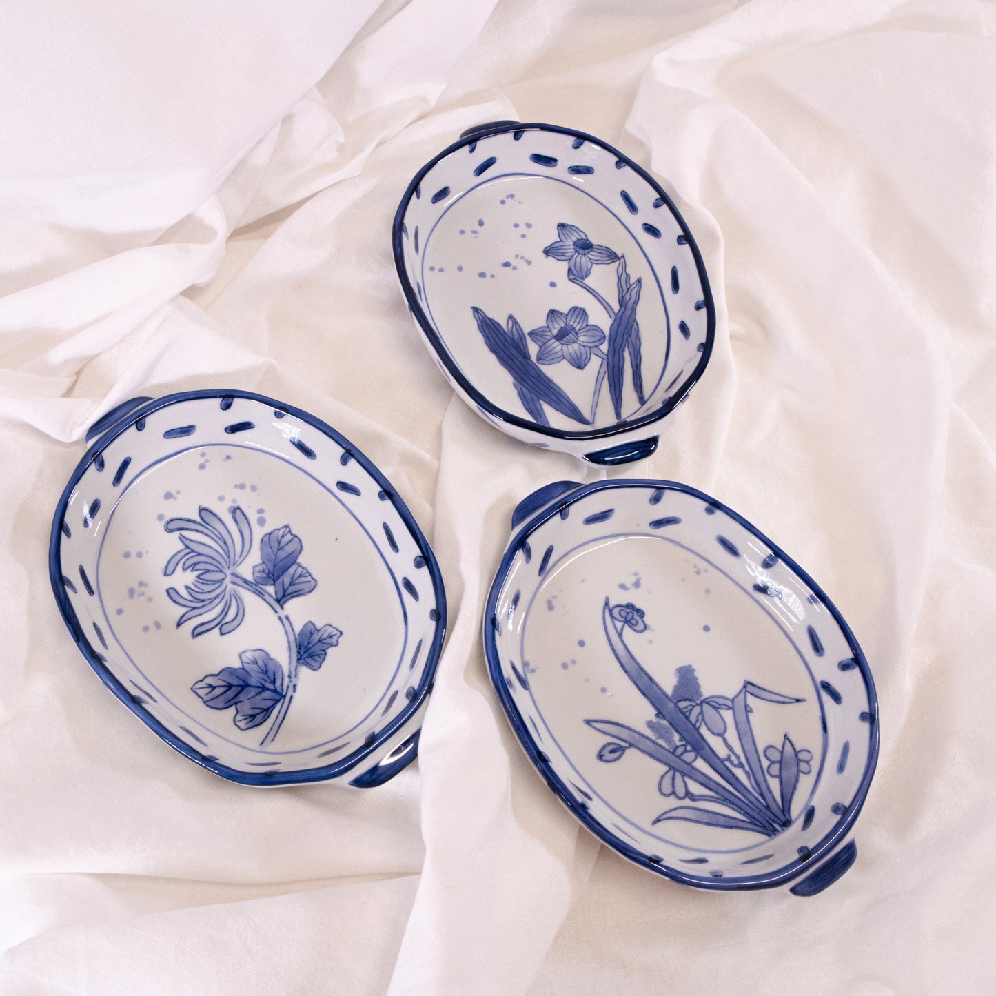 Blue Floral Baking Dish