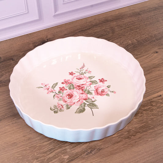 Blue Floral Pie Dish