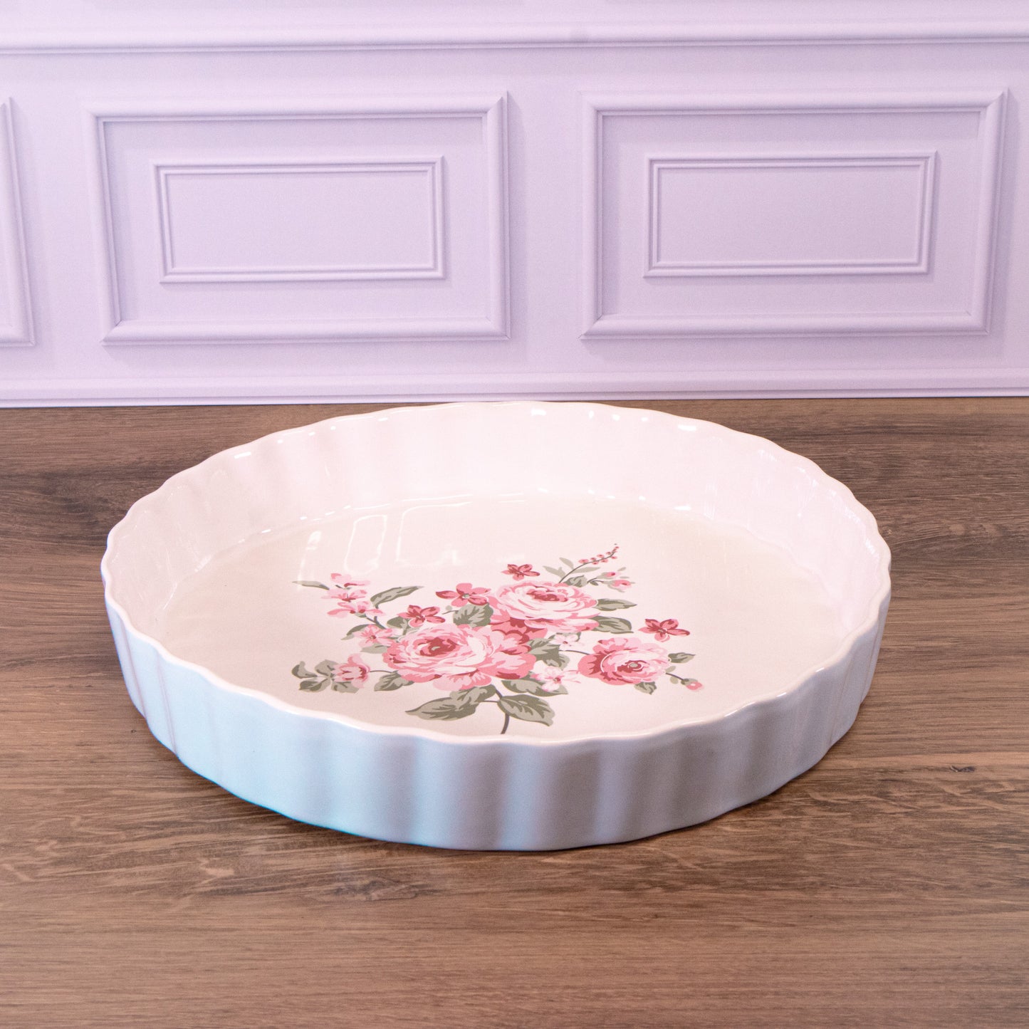 Blue Floral Pie Dish