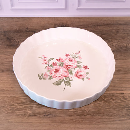 Blue Floral Pie Dish