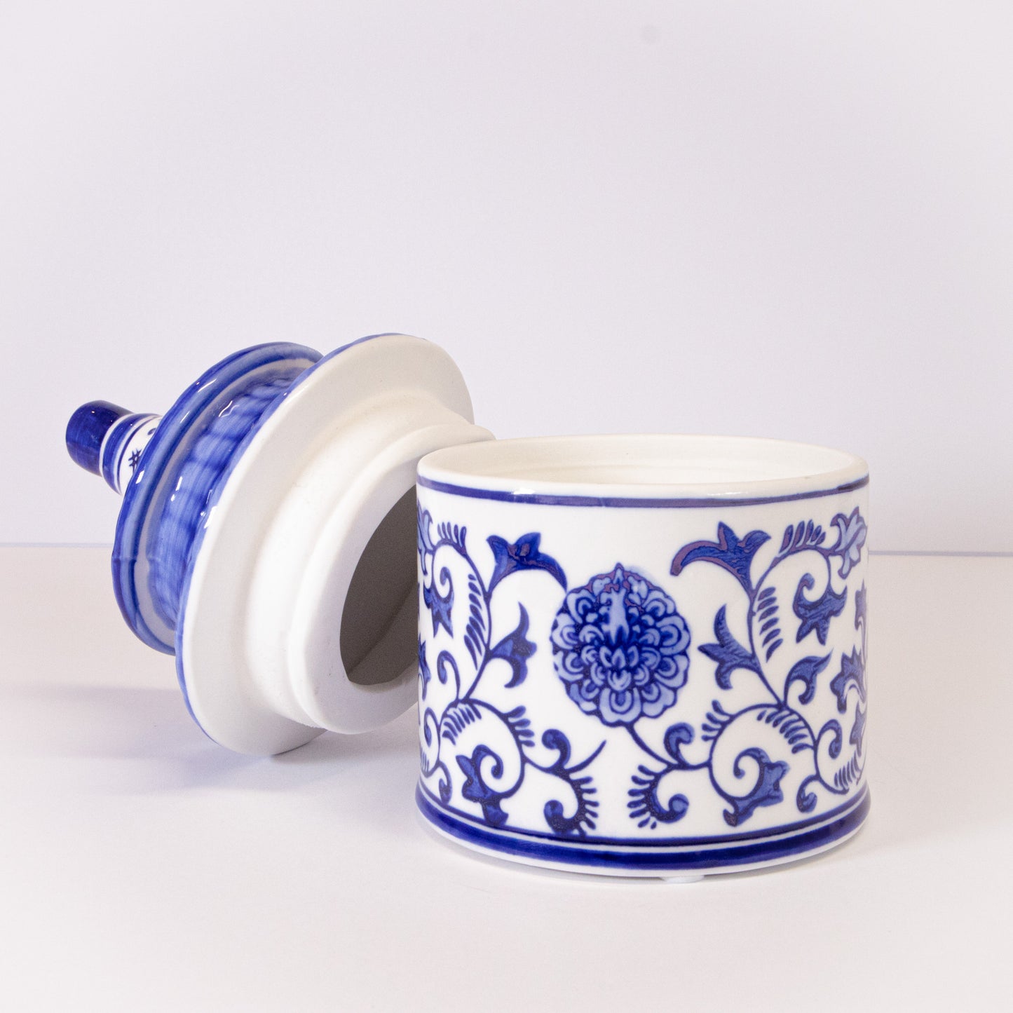 Blue And White Chinoiserie Candle