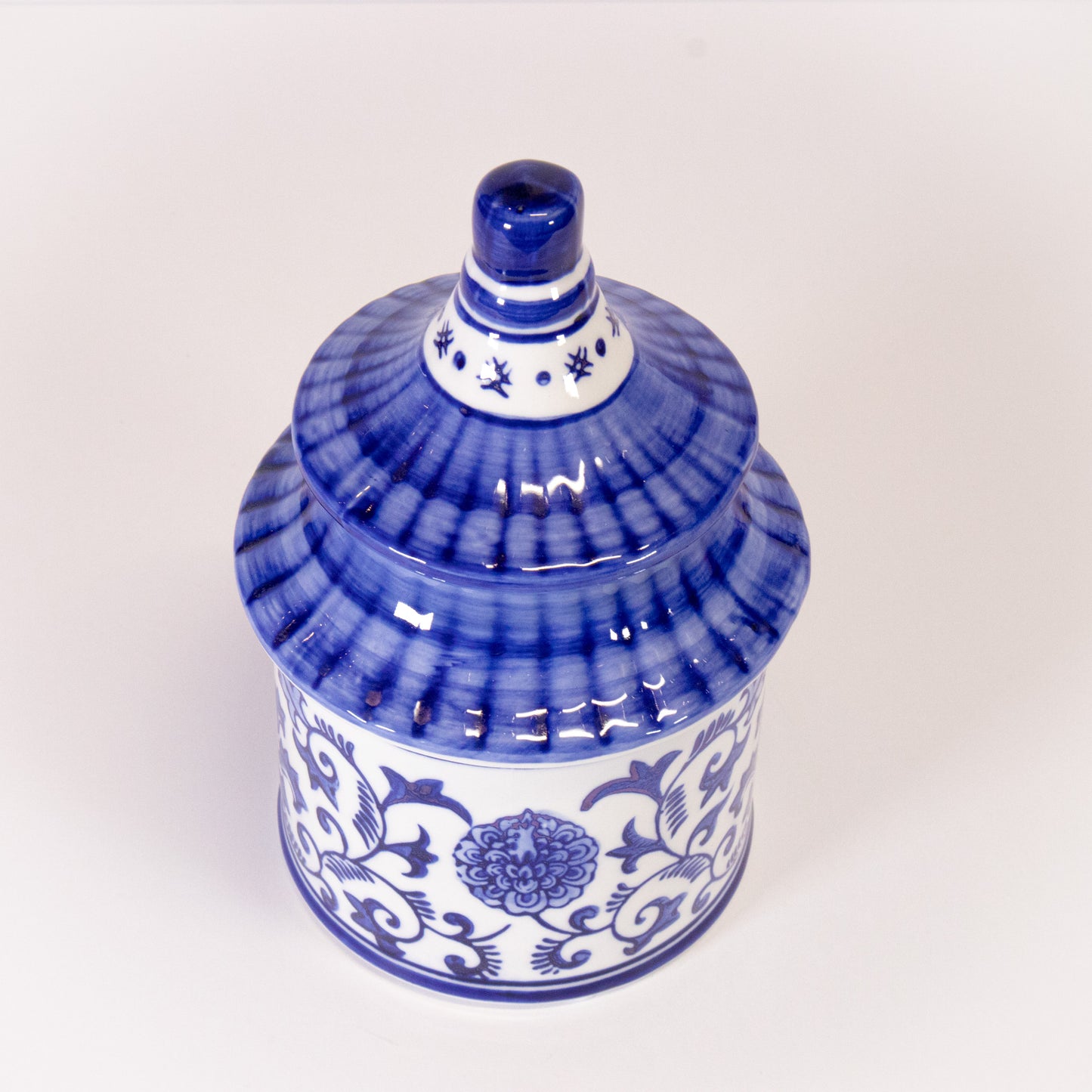 Blue And White Chinoiserie Candle