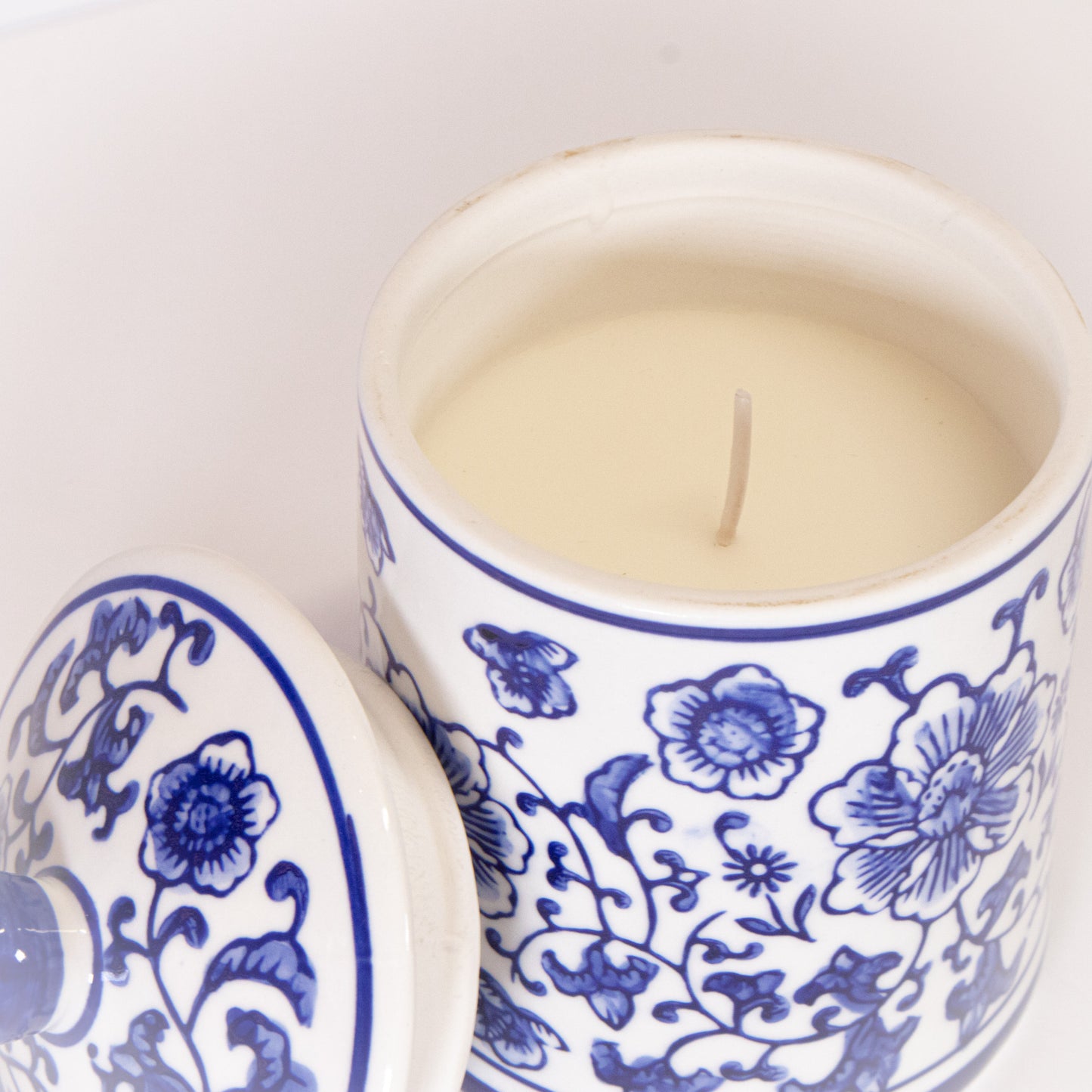 Blue And White Chinoiserie Candle