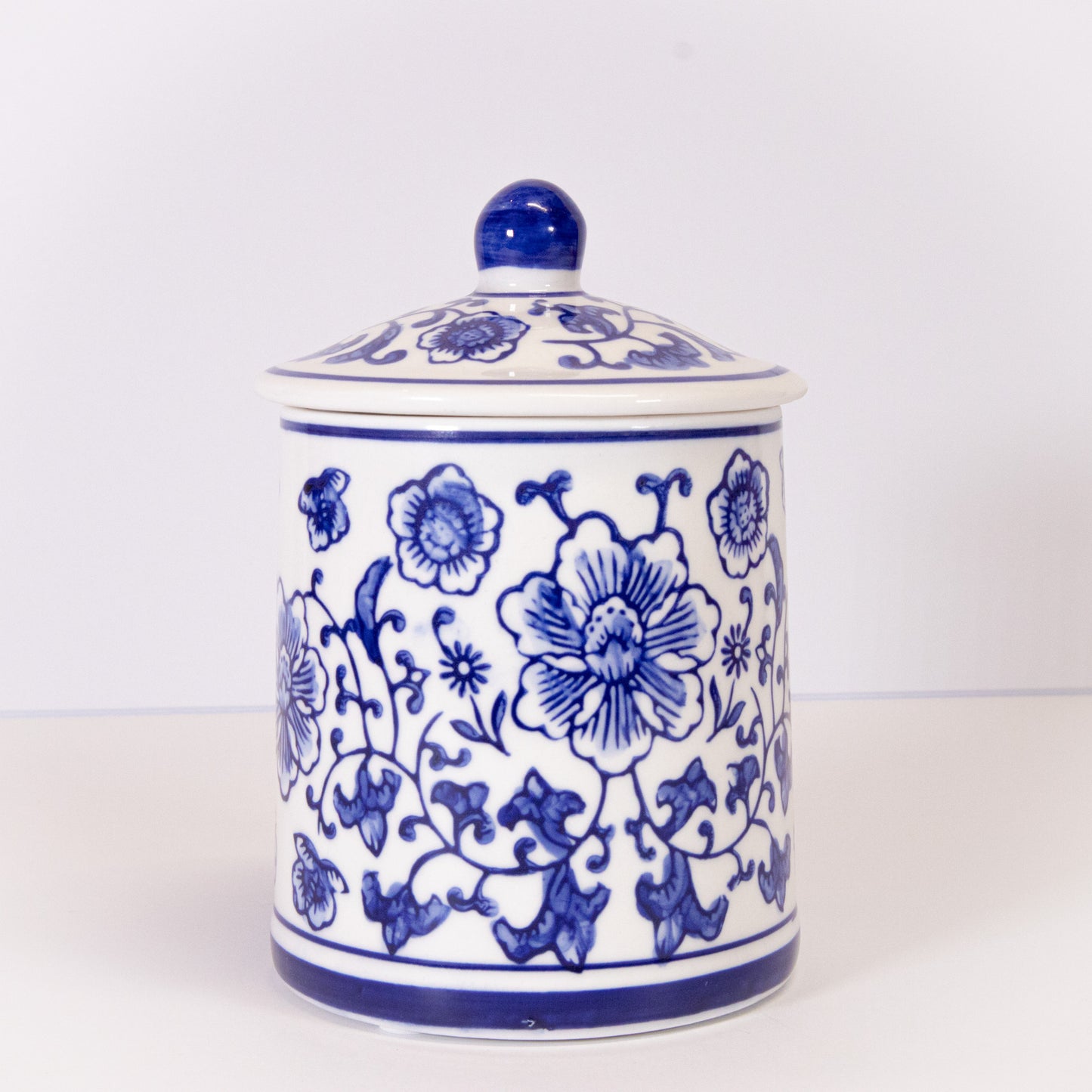 Blue And White Chinoiserie Candle