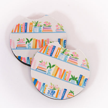 Bookshelf Car Coaster Set
