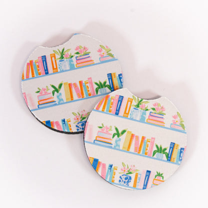 Bookshelf Car Coaster Set