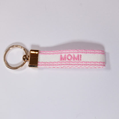 Mom Embroidered Keychain