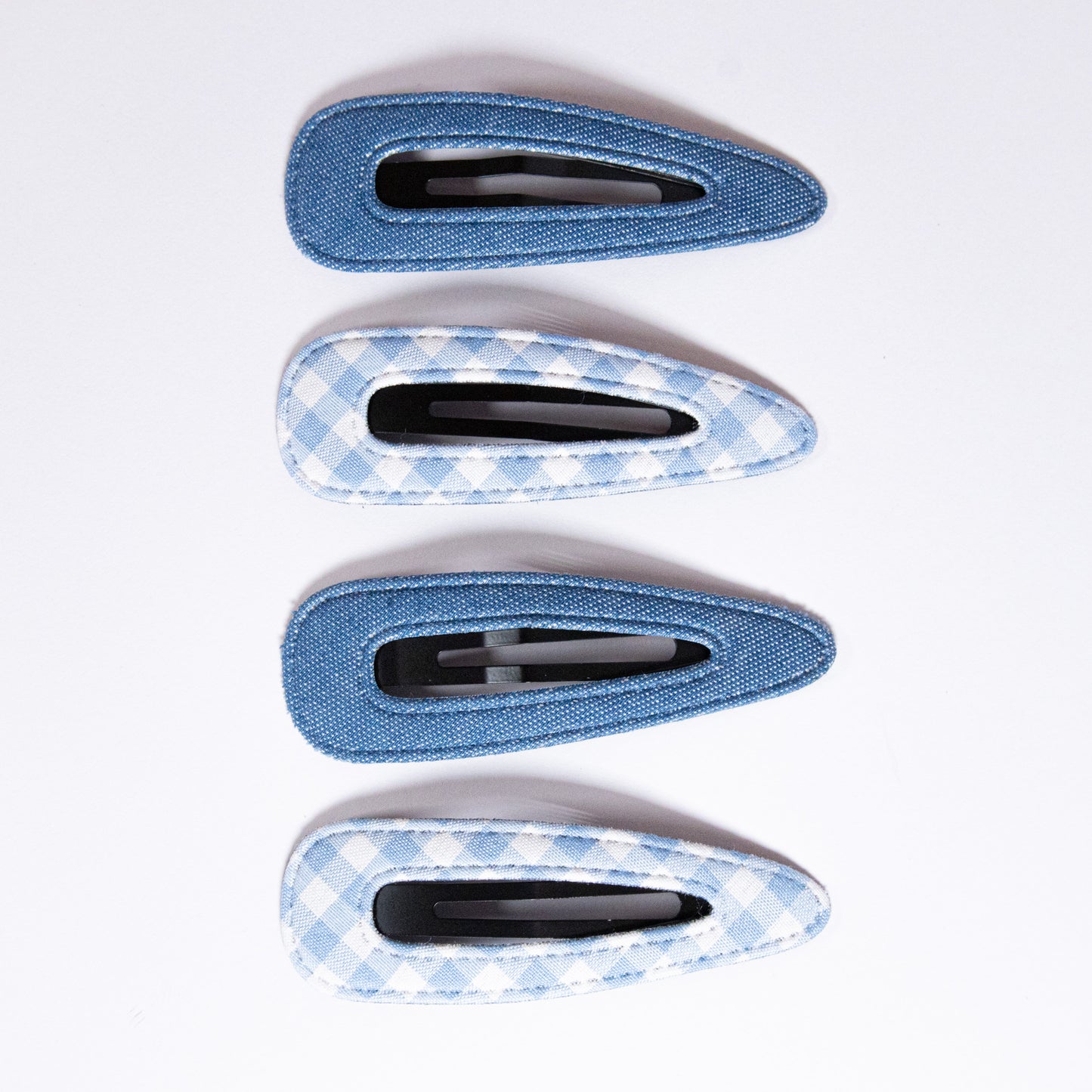 Denim Large Snap Clip Set