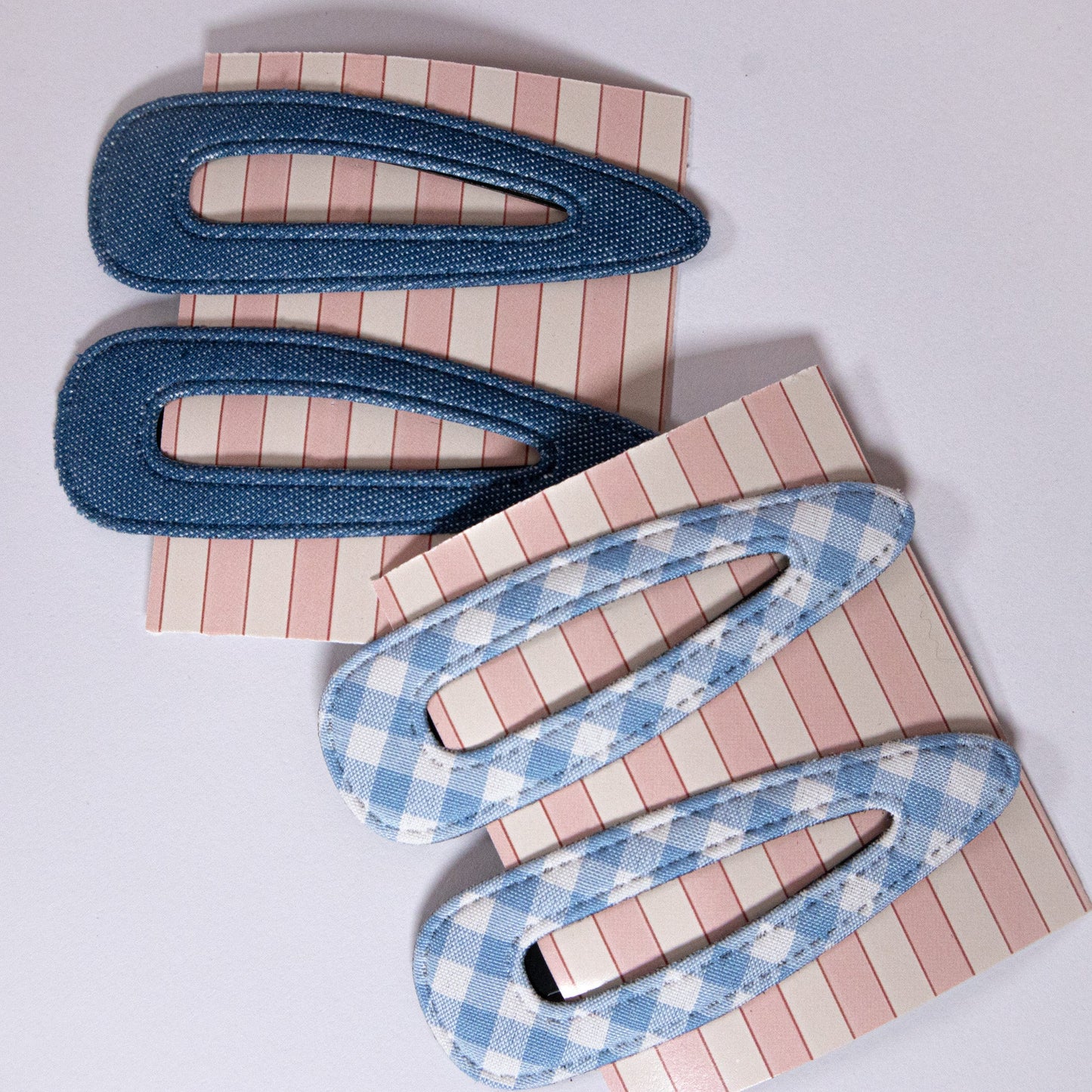 Denim Large Snap Clip Set