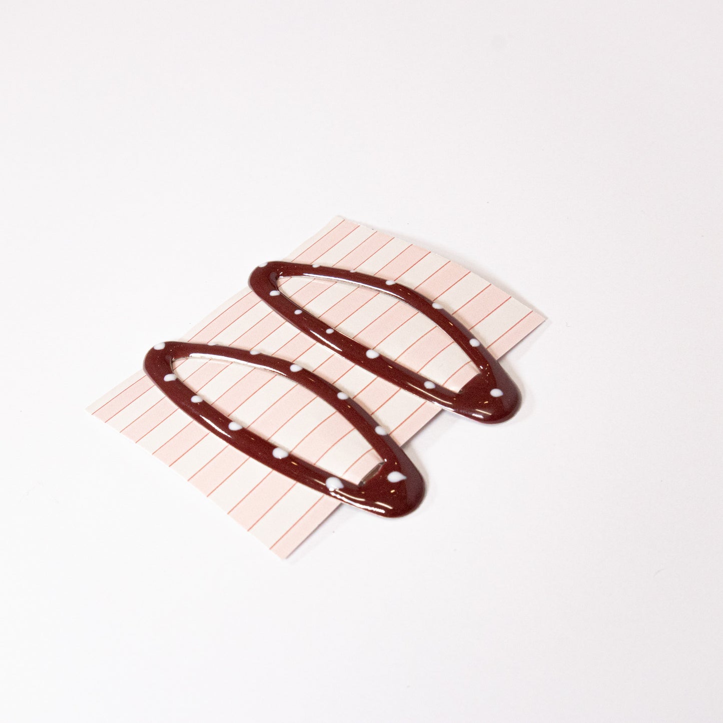 Polka Dot Oval Snap Clip Set