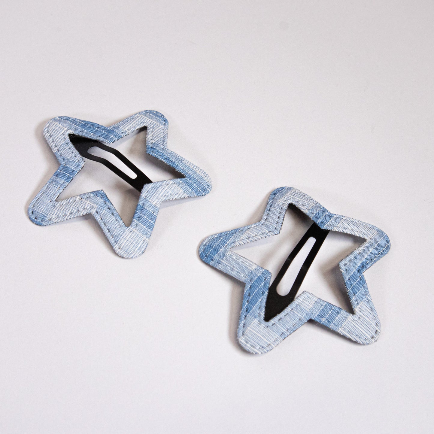 Denim Star Snap Clip Set