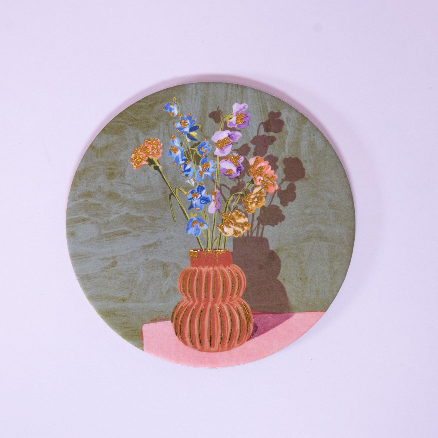 Flower Vase Cork Coaster