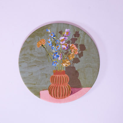 Flower Vase Cork Coaster