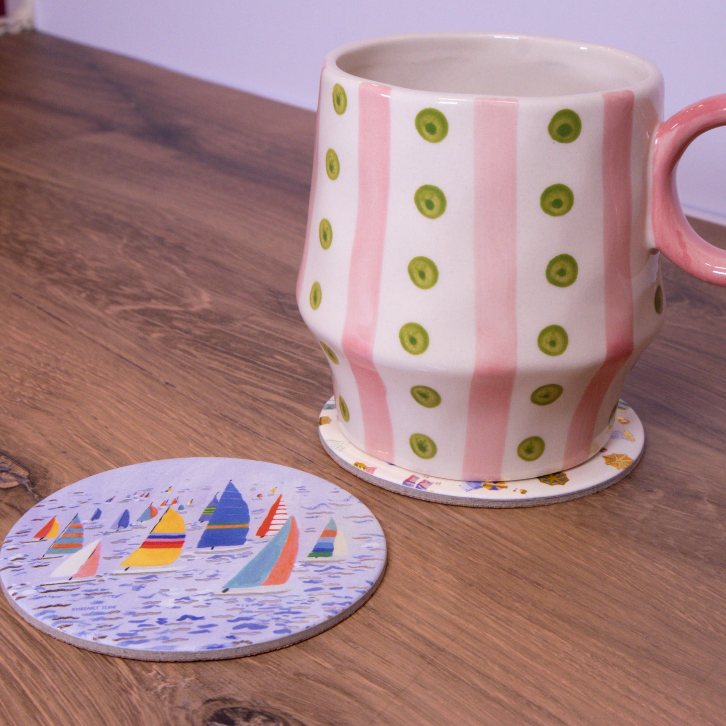 Sailboats Cork Coaster