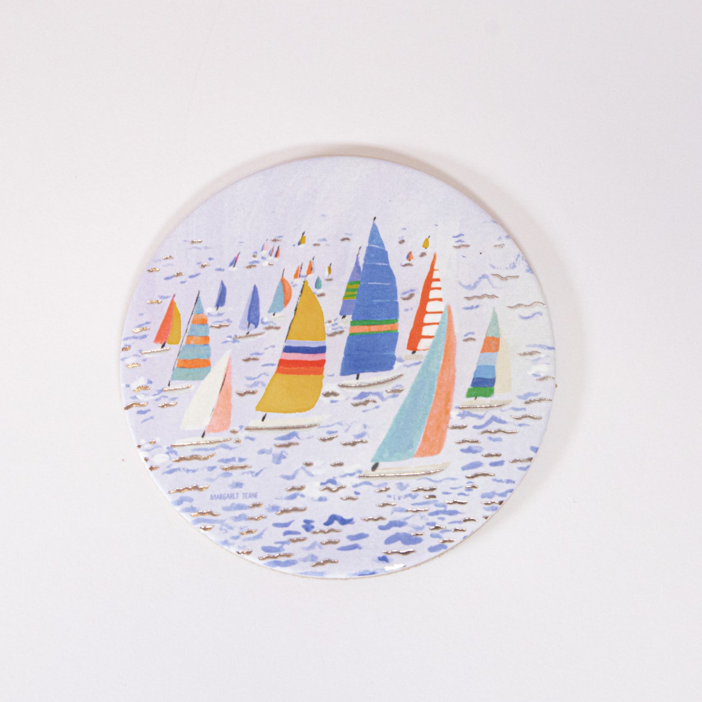 Sailboats Cork Coaster