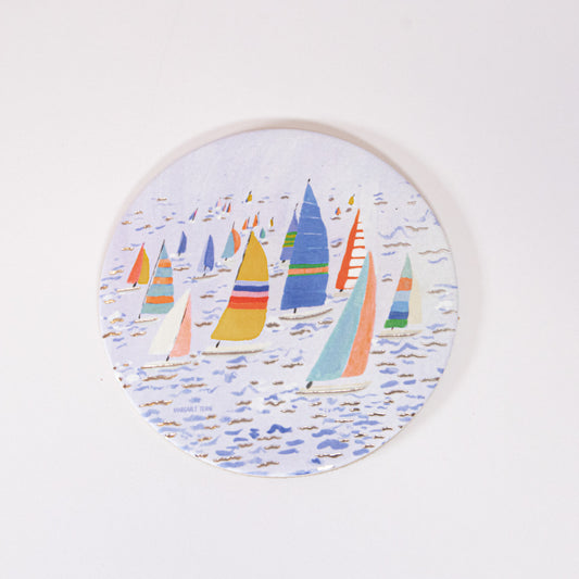 Sailboats Cork Coaster
