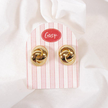 Gold Circle Link Earrings