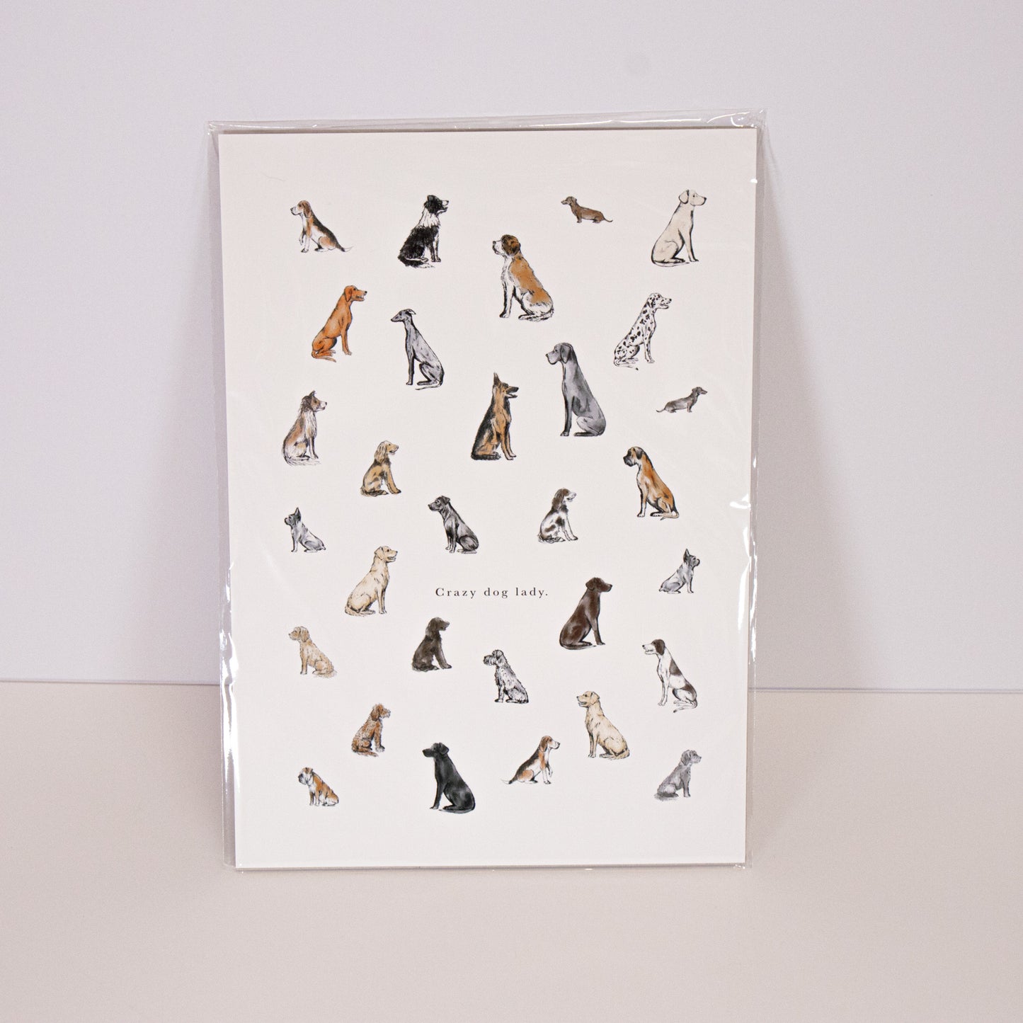 Crazy Dog Lady Wall Art Print