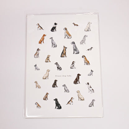 Crazy Dog Lady Wall Art Print