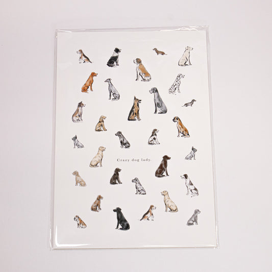 Crazy Dog Lady Wall Art Print