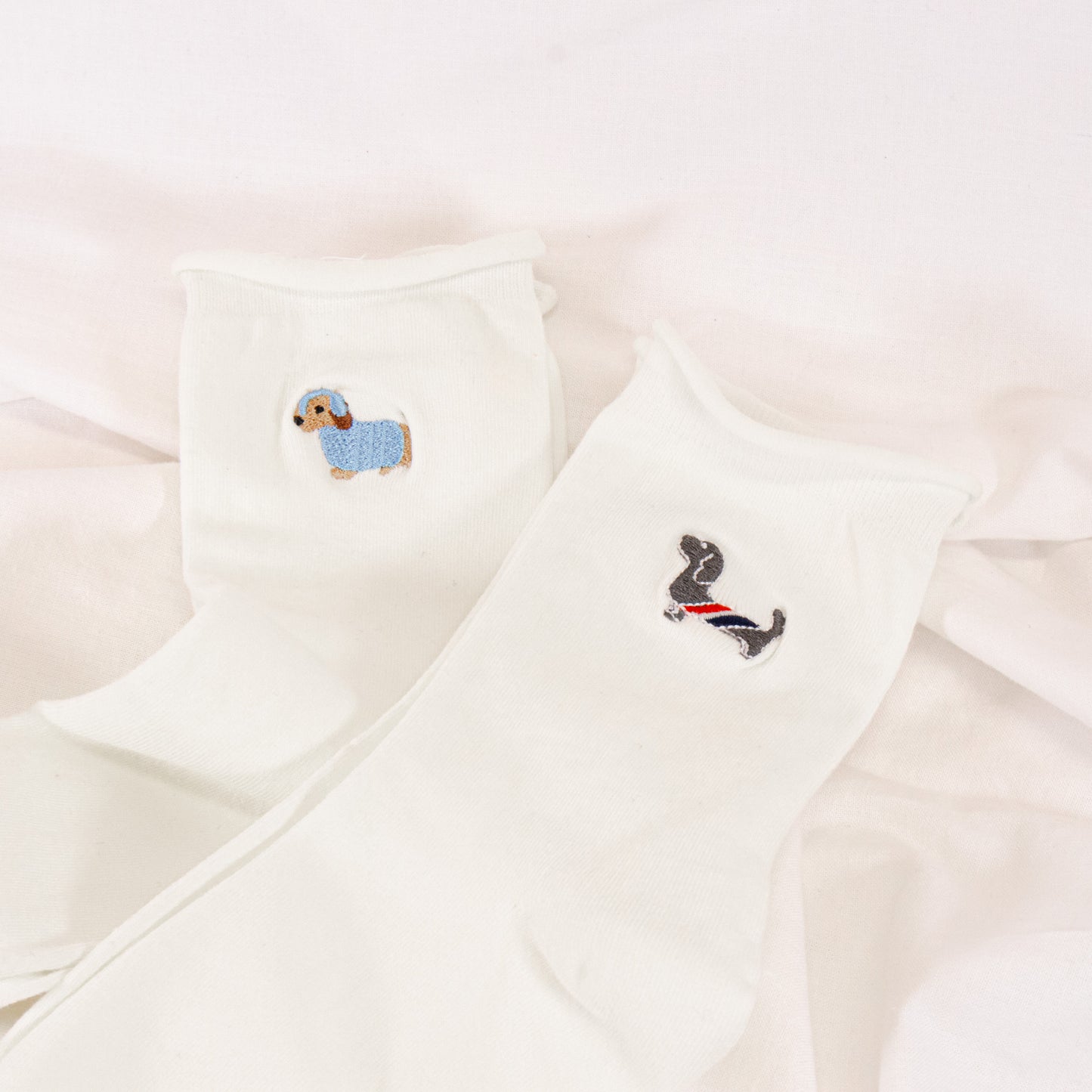 Dog Embroidered Socks