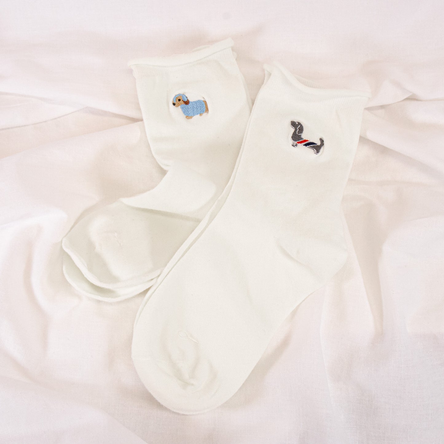 Dog Embroidered Socks