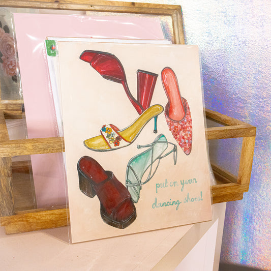 Put On Your Dancing Shoes Wall Art Print