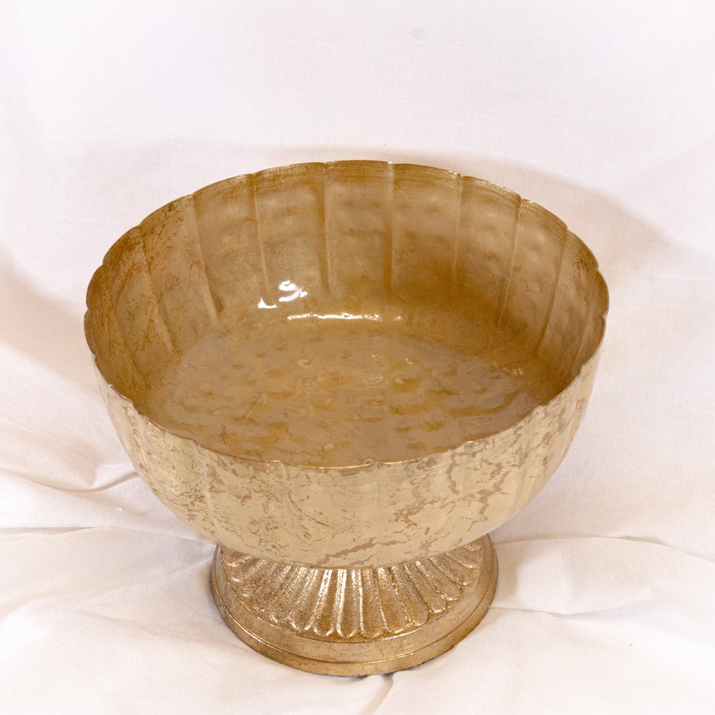 Vintage Gold Pedestal Bowl