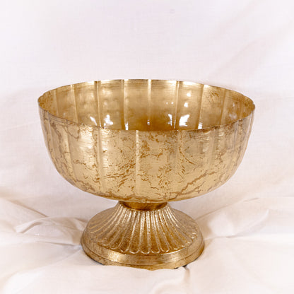 Vintage Gold Pedestal Bowl