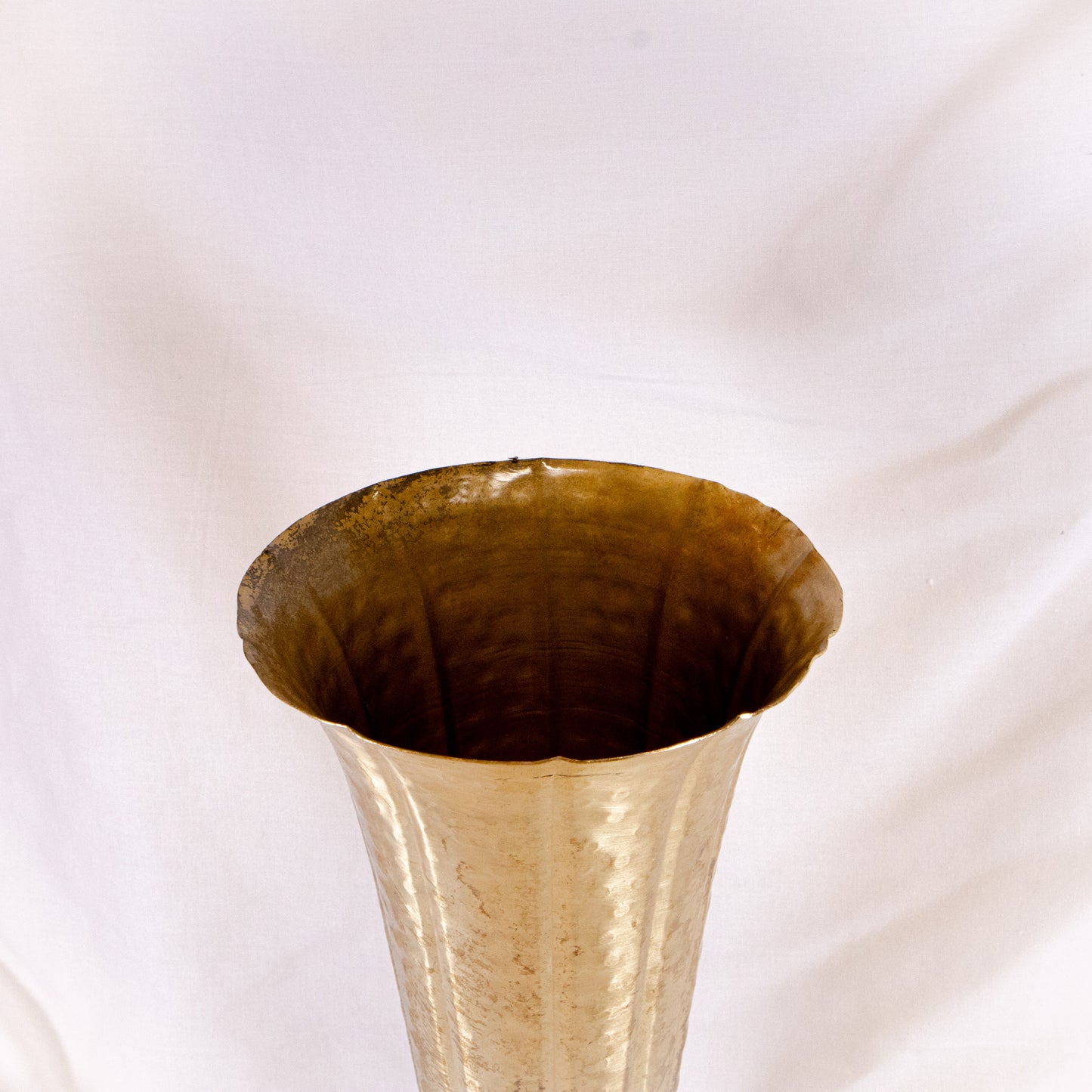 Vintage Gold Flute Vase