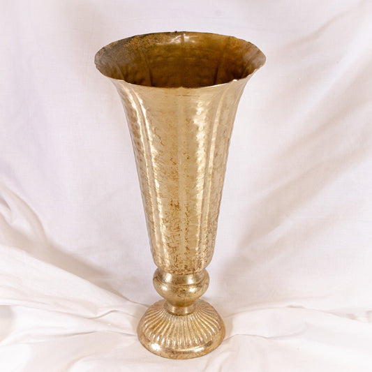 Vintage Gold Flute Vase
