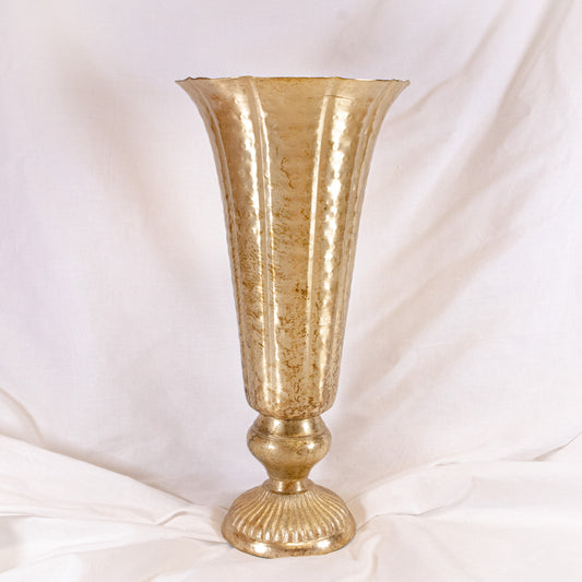 Vintage Gold Flute Vase